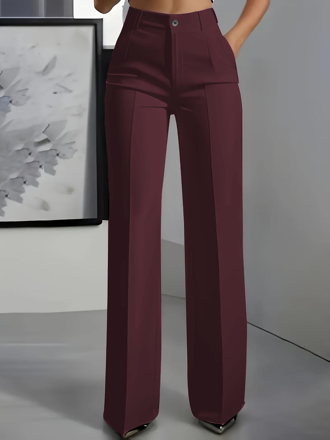 Charlotte - High waisted trousers with an elastic waistband