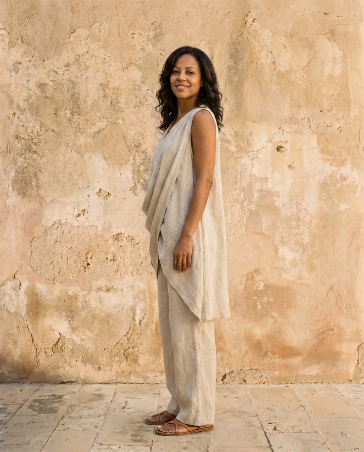Serena | Sleeveless V-Neck Set
