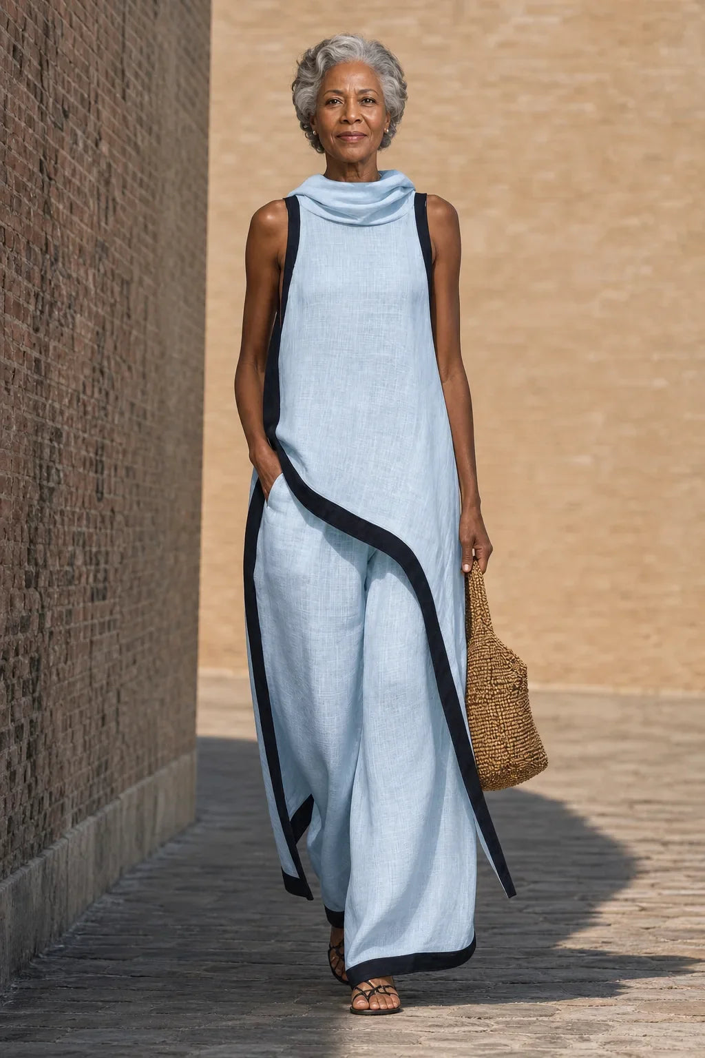 Leonora | Breathable Linen look Set