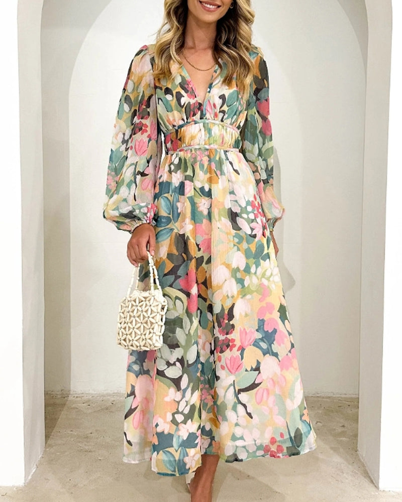 Celine | Women's dress with floral pattern