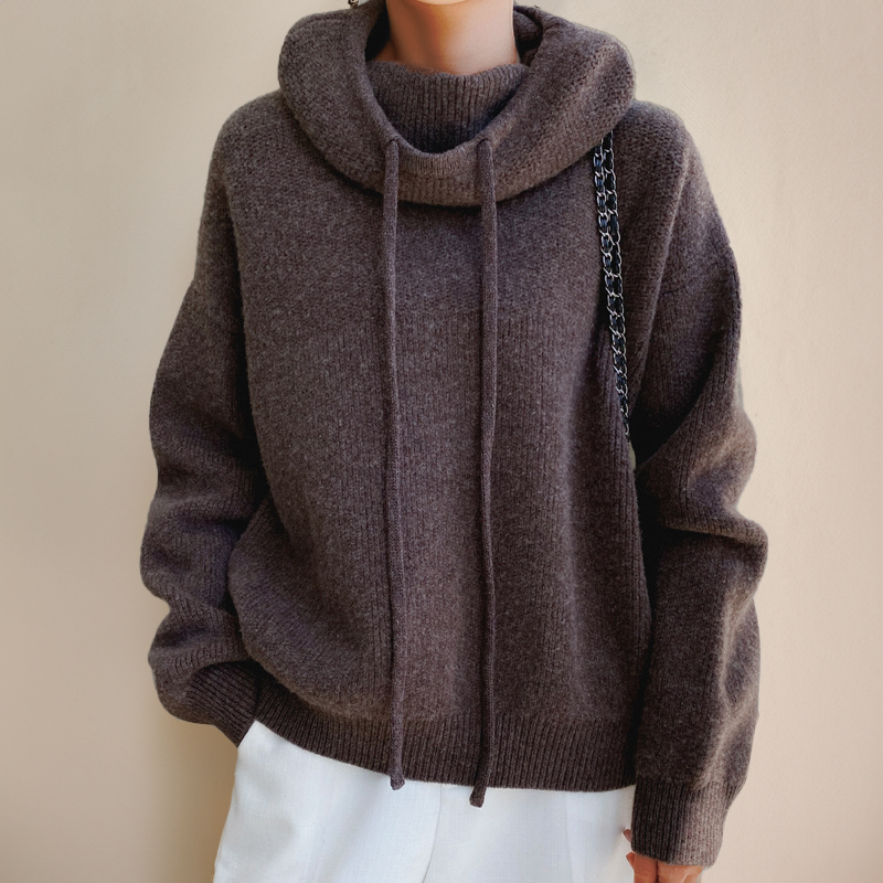 Cloe - Roll Neck Jumper in Fine Merino Wool