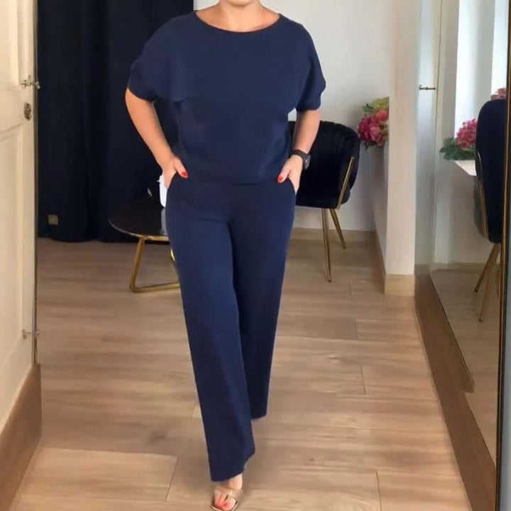 Alice - Elegant three piece set consisting of a long cardigan, a top and trousers