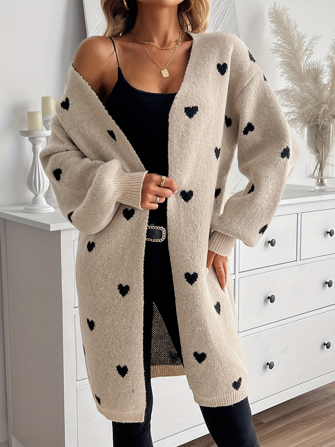 Angela | Heart Pattern Cardigan
