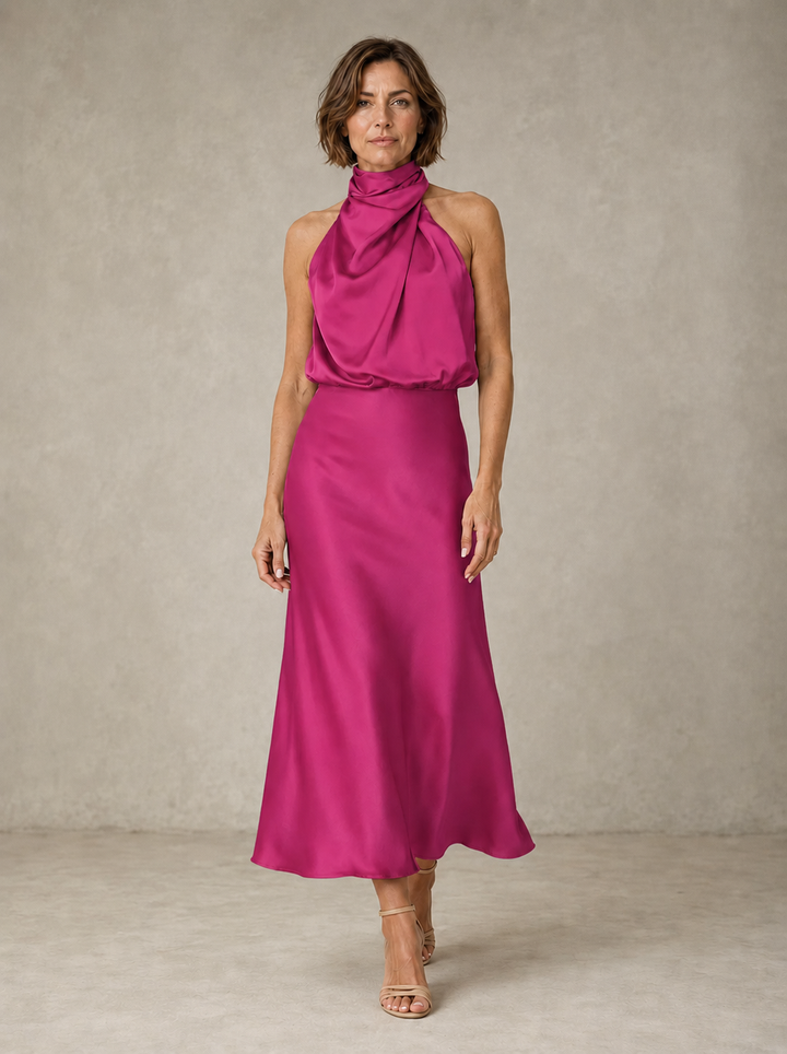 Harper | Halter Satin Evening