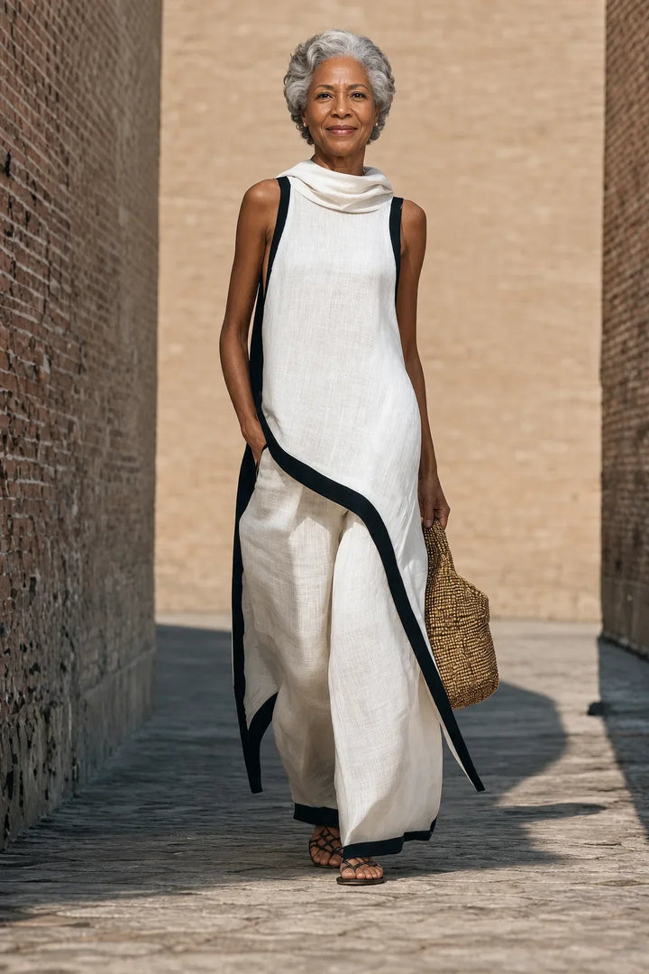 Leonora | Breathable Linen look Set